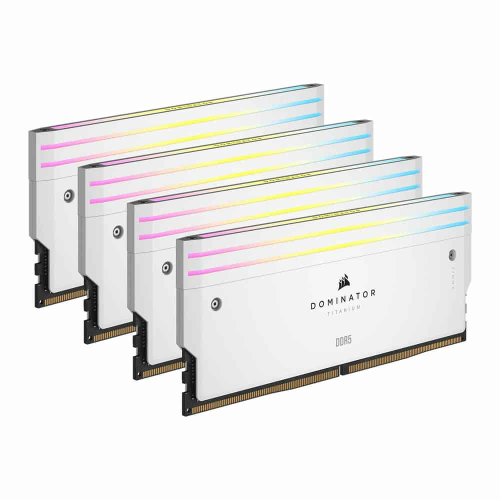 (image for) Corsair DOMINATOR Titanium RGB White 64GB 6400MHz DDR5 Memory Kit